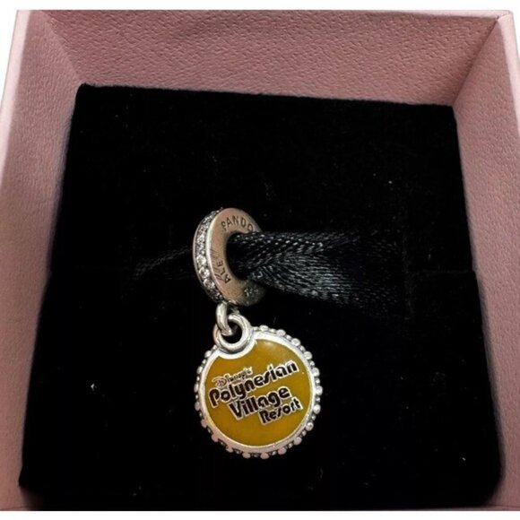 Disney Parks 2025 Polynesian Resort Pandora Charm Double Sided Dangle Tiki NEW - Picture 1 of 3